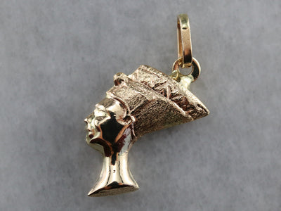 Vintage Gold Nefertiti Pendant