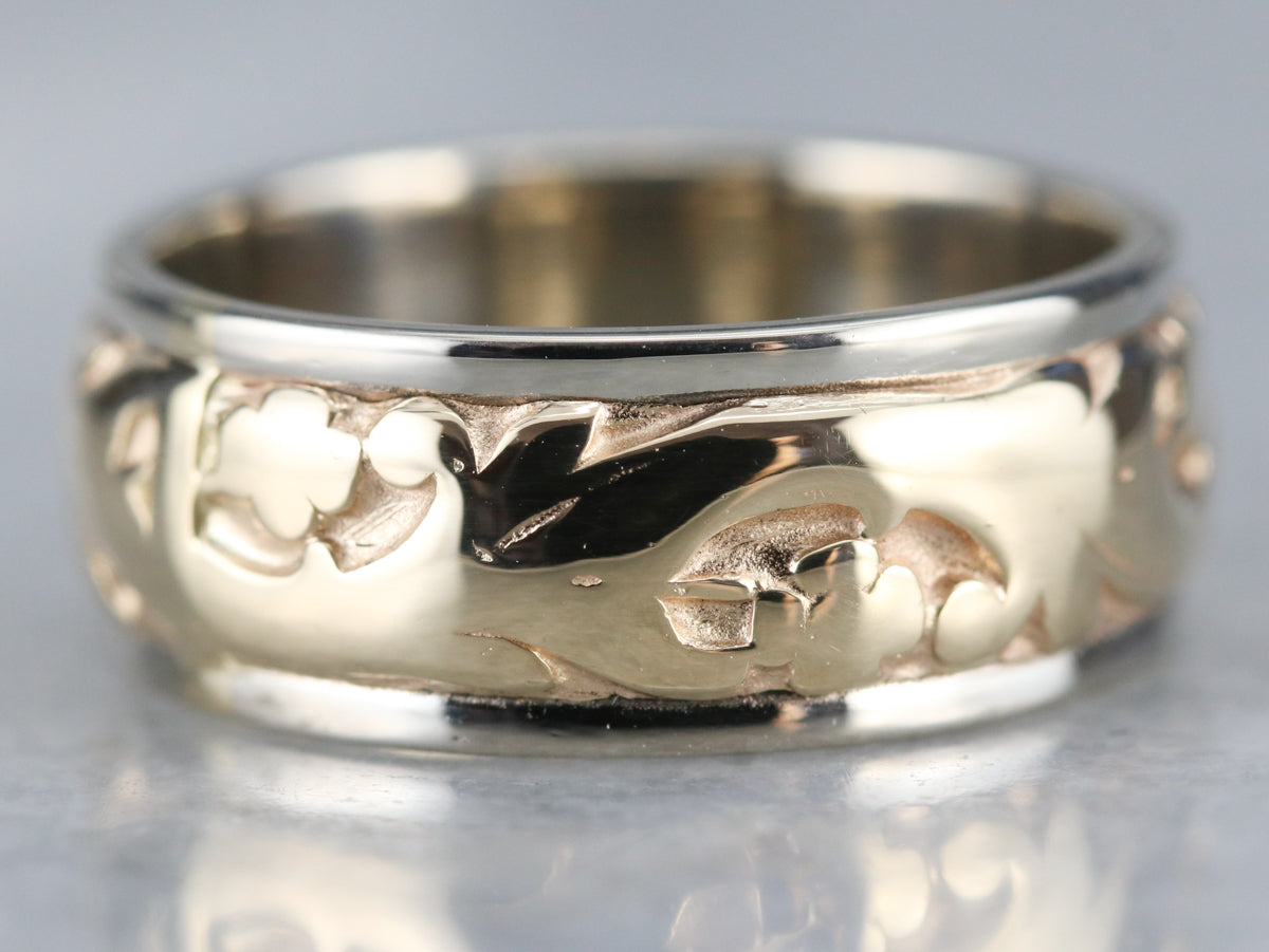 Mid Century Two Tone Botanical Band