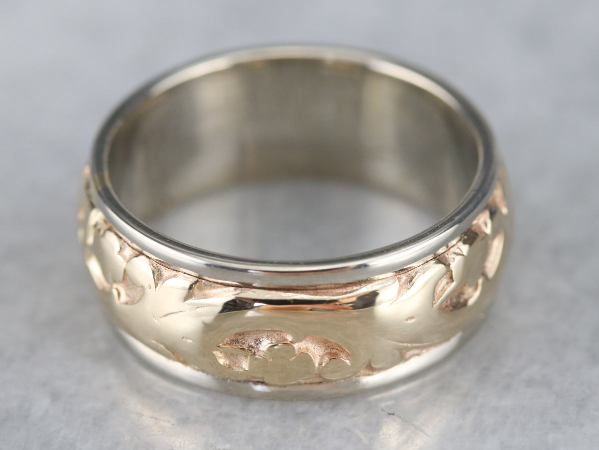 Mid Century Two Tone Botanical Band