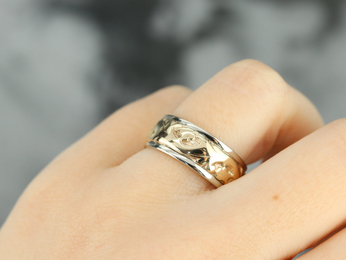 Mid Century Two Tone Botanical Band