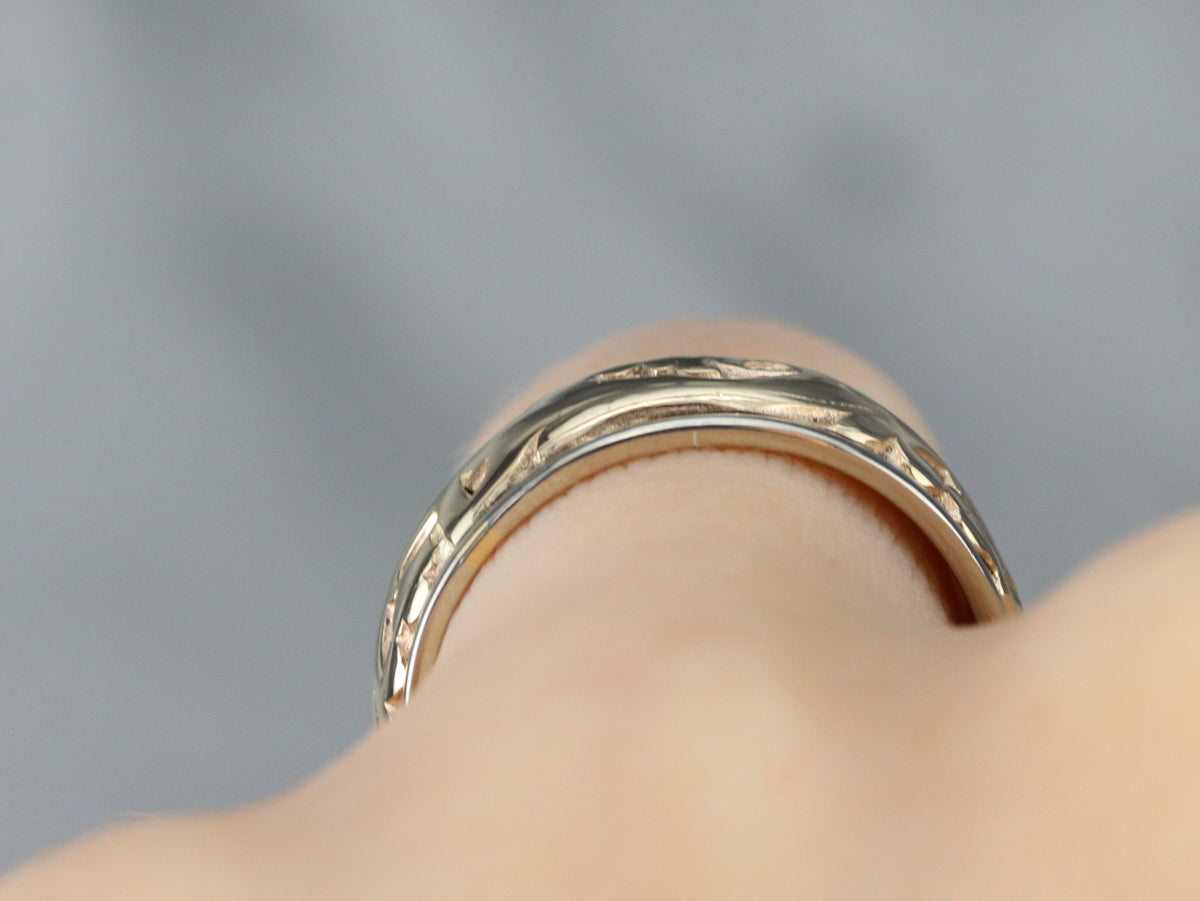 Mid Century Two Tone Botanical Band