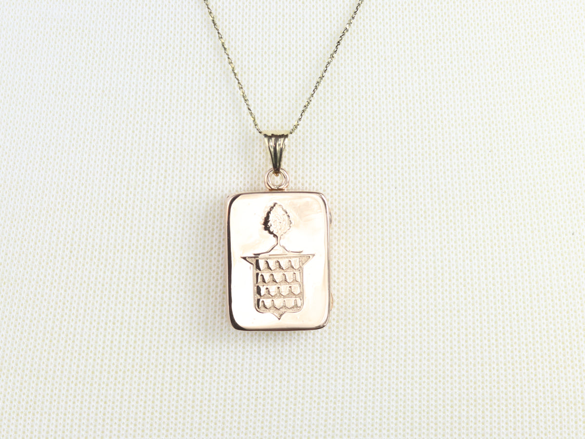 Antique Family Crest Monogramed Locket
