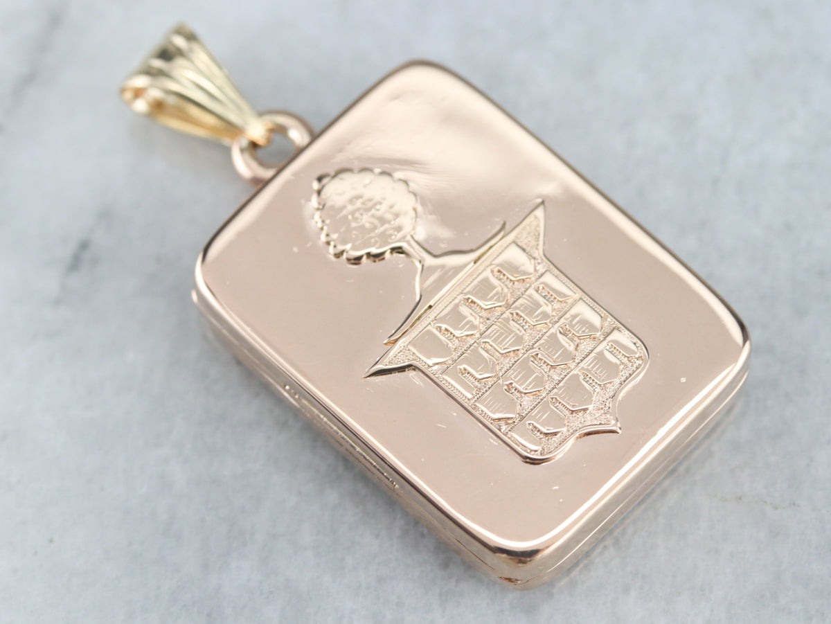 Antique Family Crest Monogramed Locket