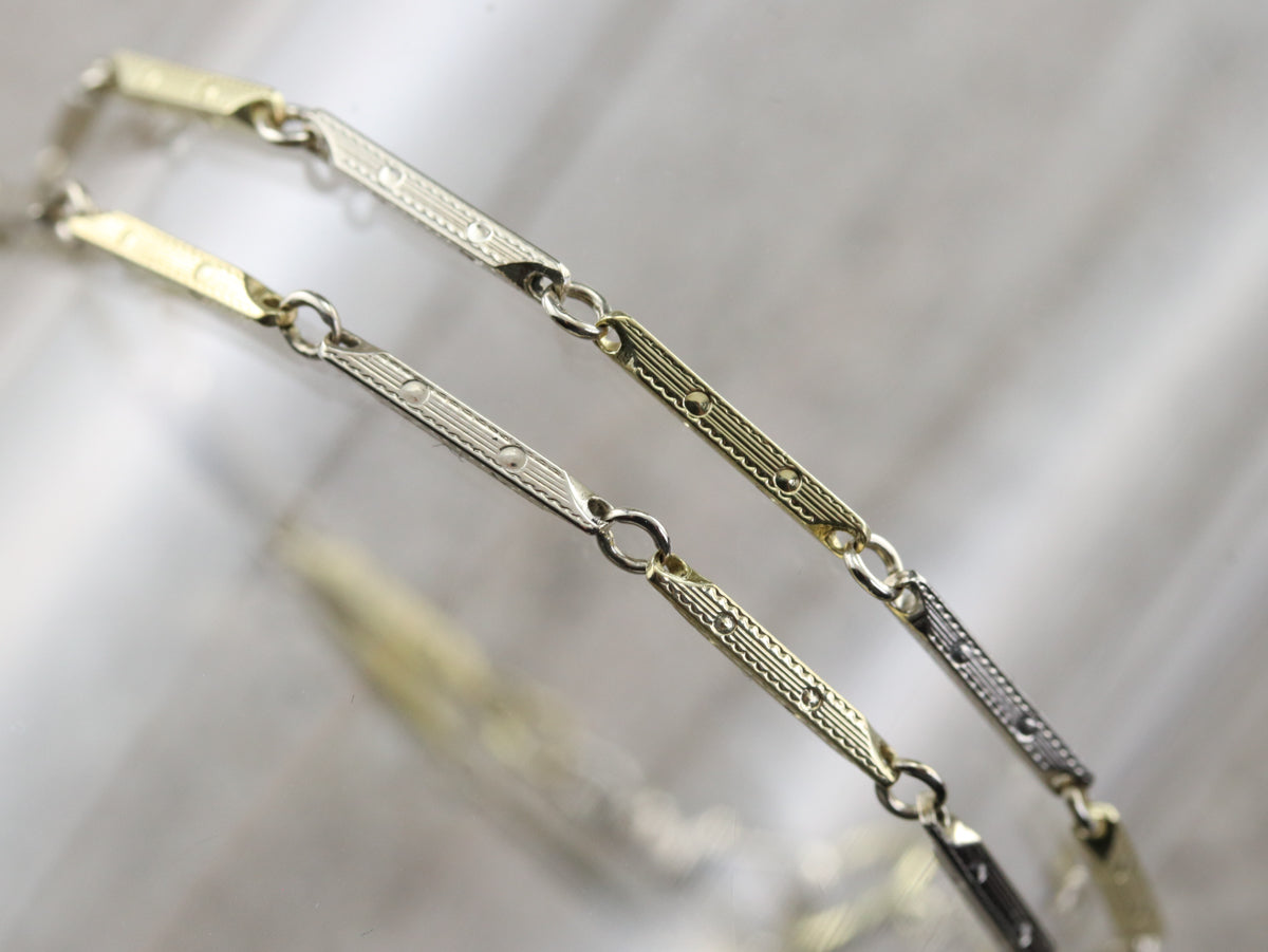 Retro Era Gold Pocket Watch Chain