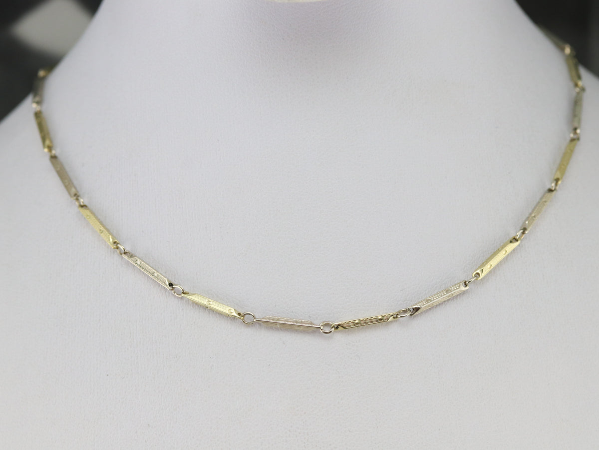 Retro Era Gold Pocket Watch Chain