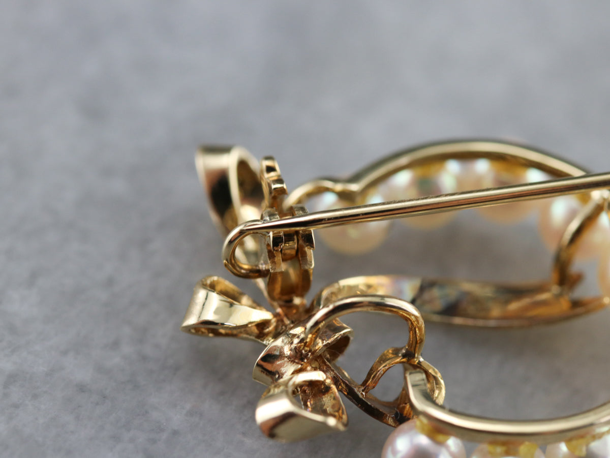 Retro Era Pearl Circle Pin