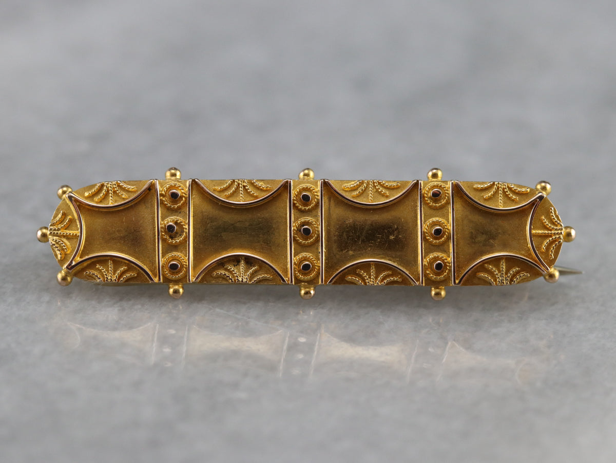 Broche de oro florecido victoriano