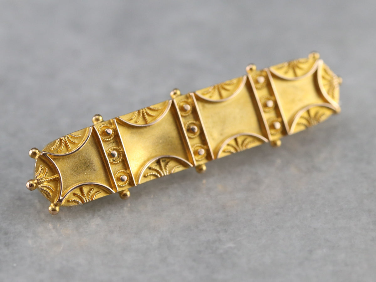 Broche de oro florecido victoriano