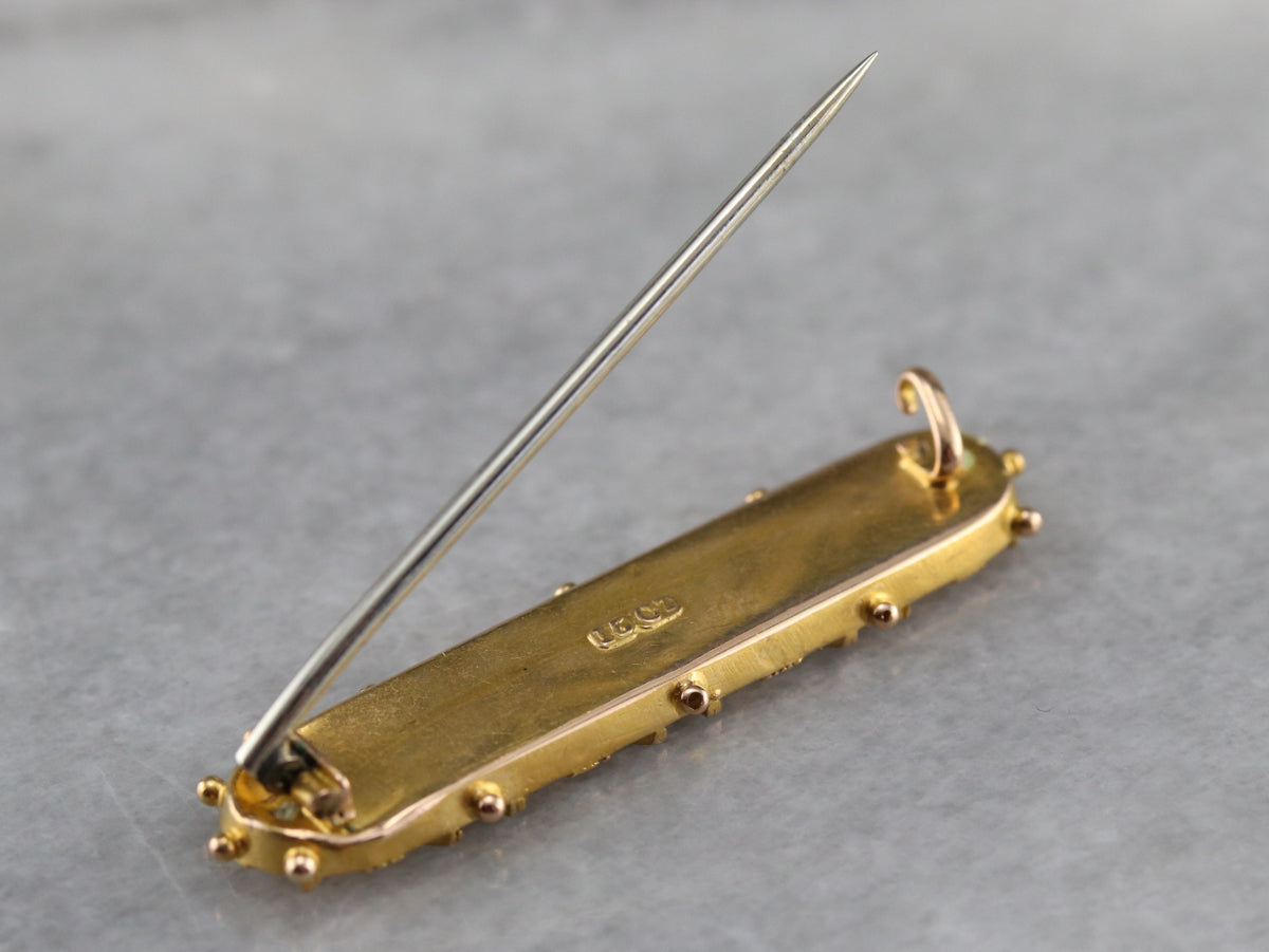 Broche de oro florecido victoriano