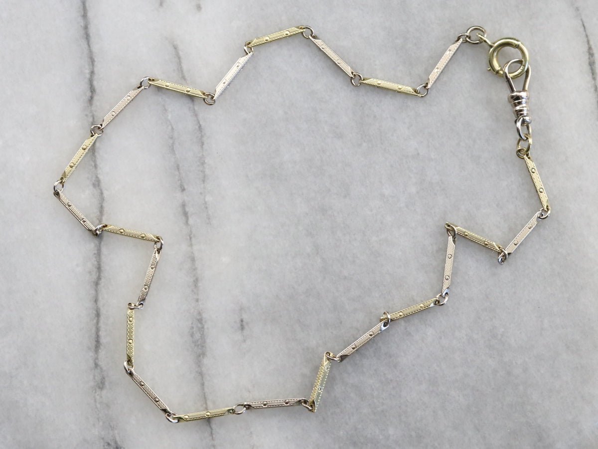 Retro Era Gold Pocket Watch Chain