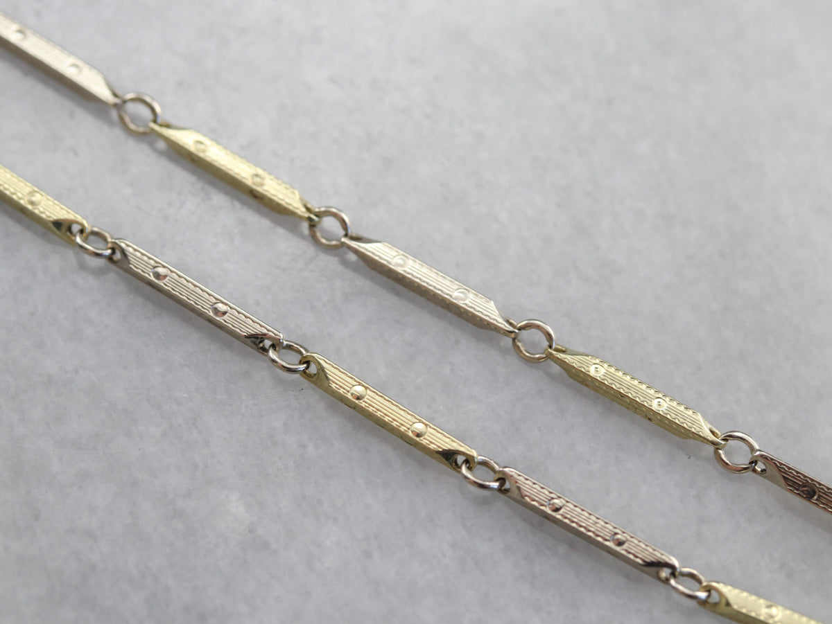 Retro Era Gold Pocket Watch Chain