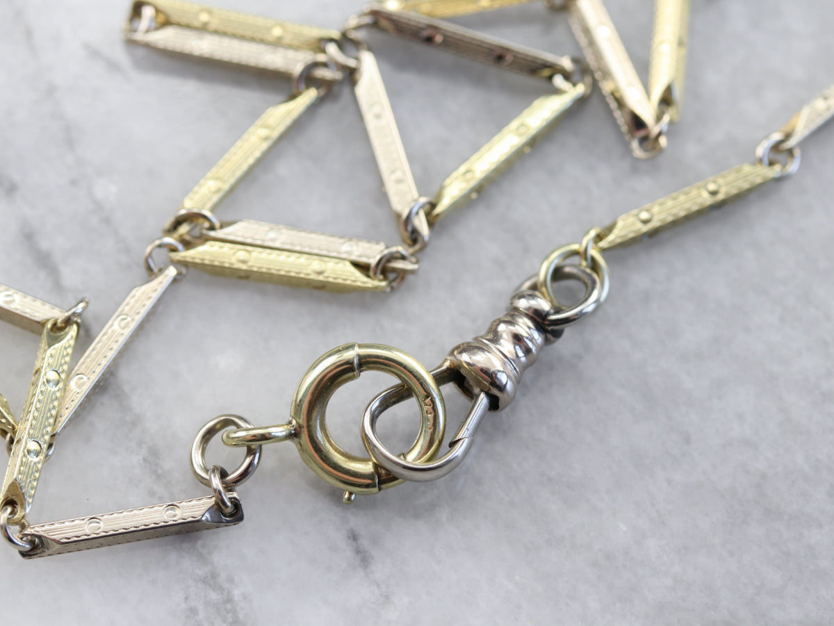 Retro Era Gold Pocket Watch Chain