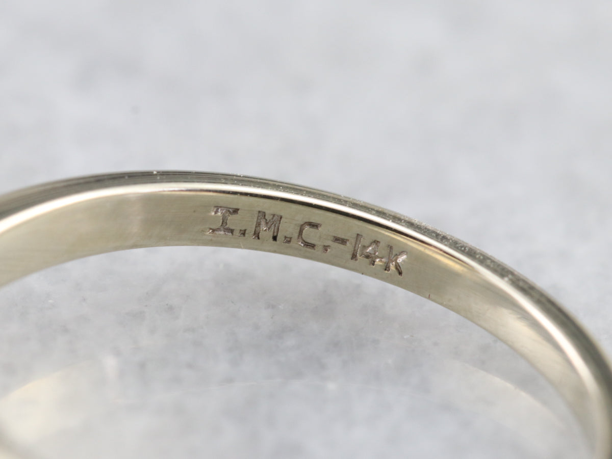 Anillo Solitario Rubí Oro Blanco