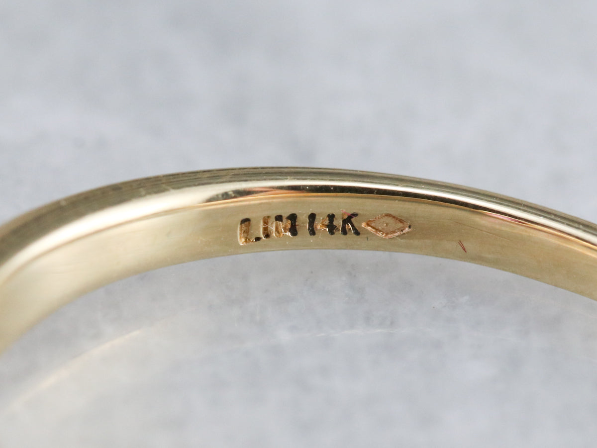 Pink Sapphire and Diamond Gold Ring