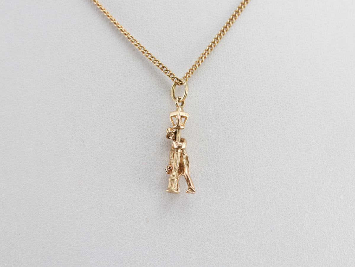Vintage Drunk Groom on Lamp Post Charm