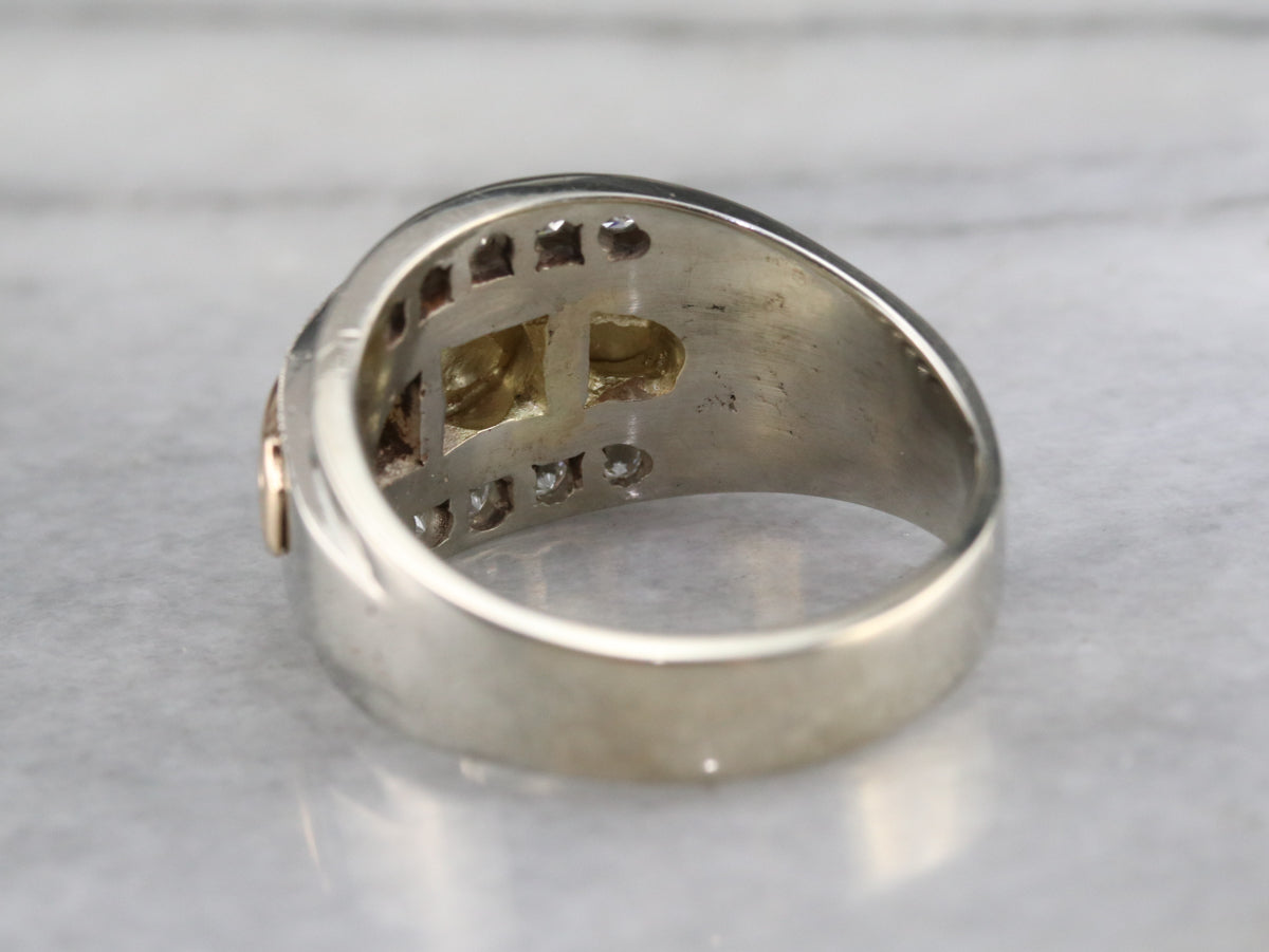 Anillo llamativo de diamantes 1934