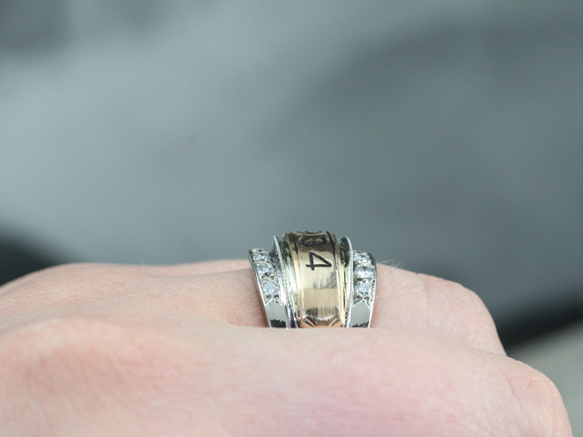 Anillo llamativo de diamantes 1934