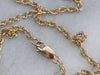 Long Gold Rope Twist Chain Necklace