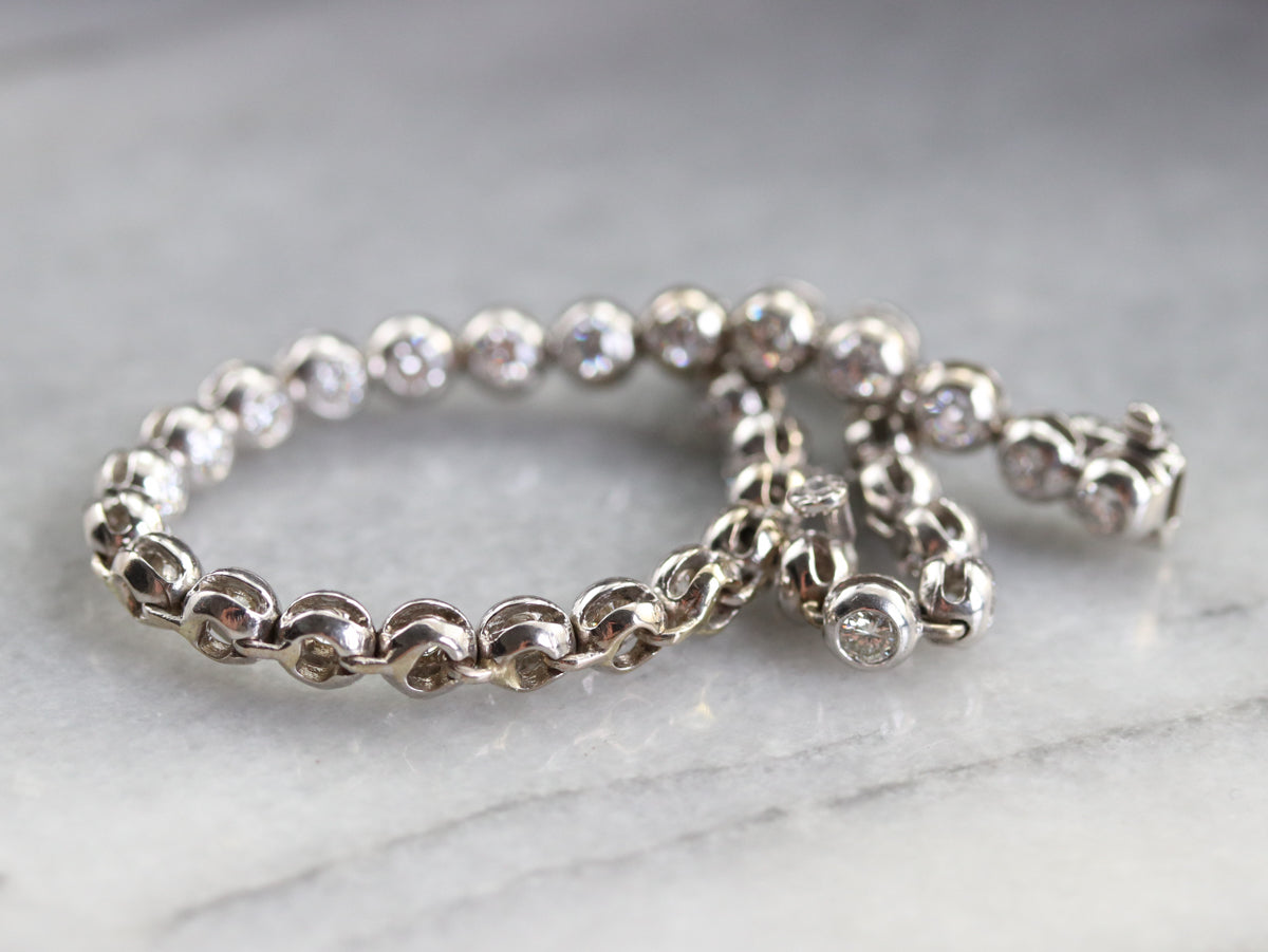 High Karat Gold Diamond Link Bracelet