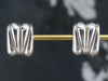 Modernist Silver and Gold Earrings