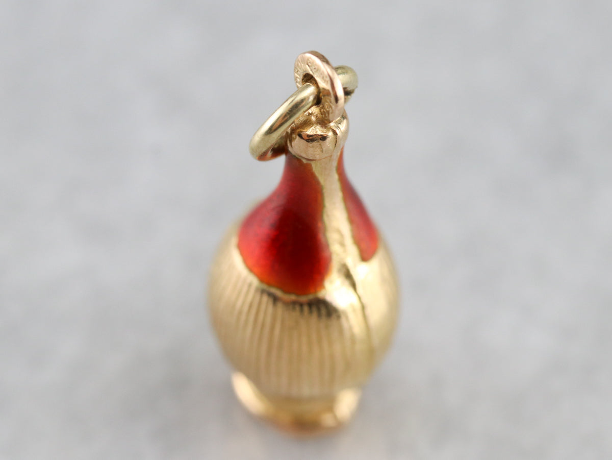 Dije de oro de botella de Chianti italiano