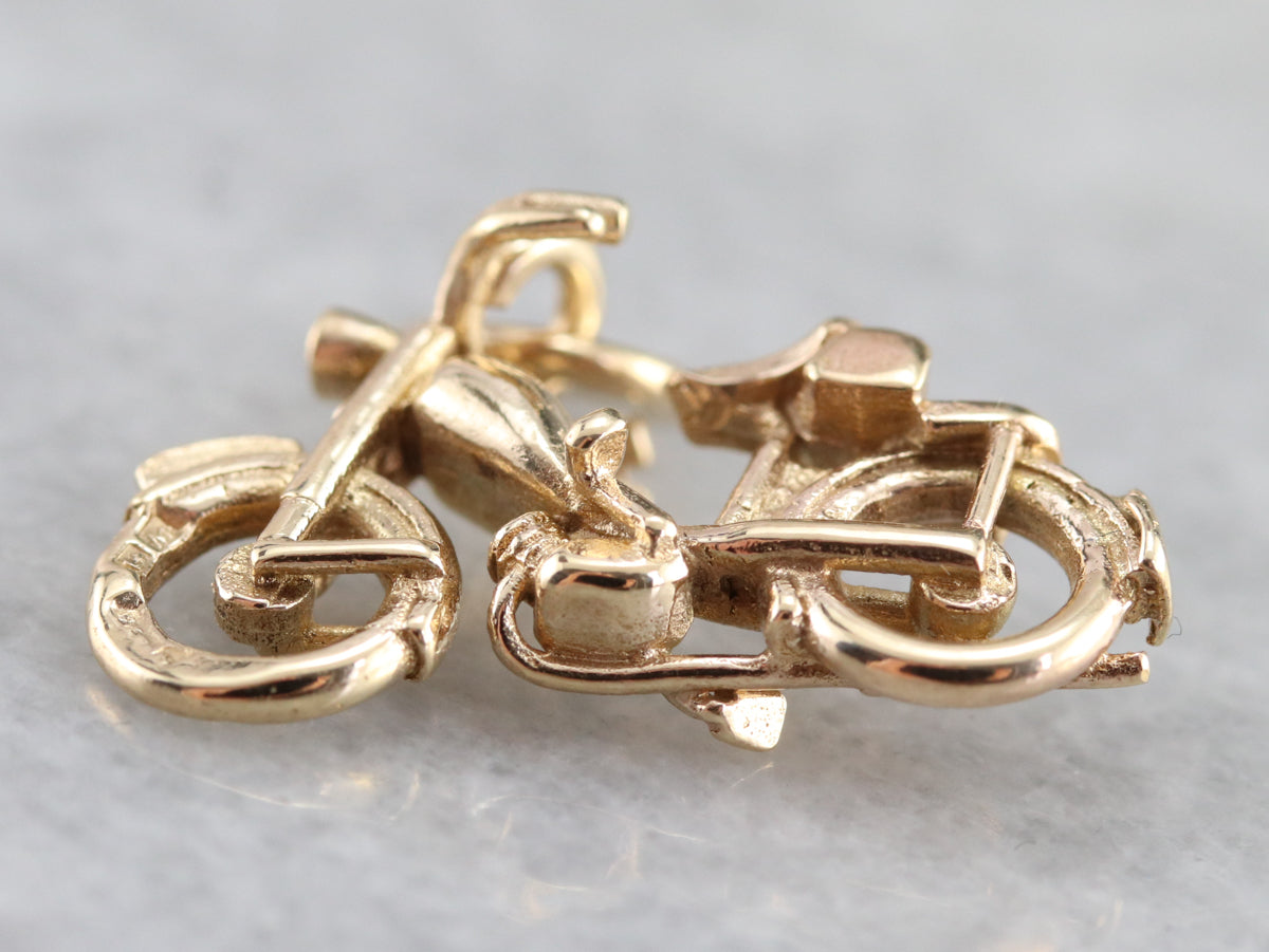 Gold Motorcycle Charm