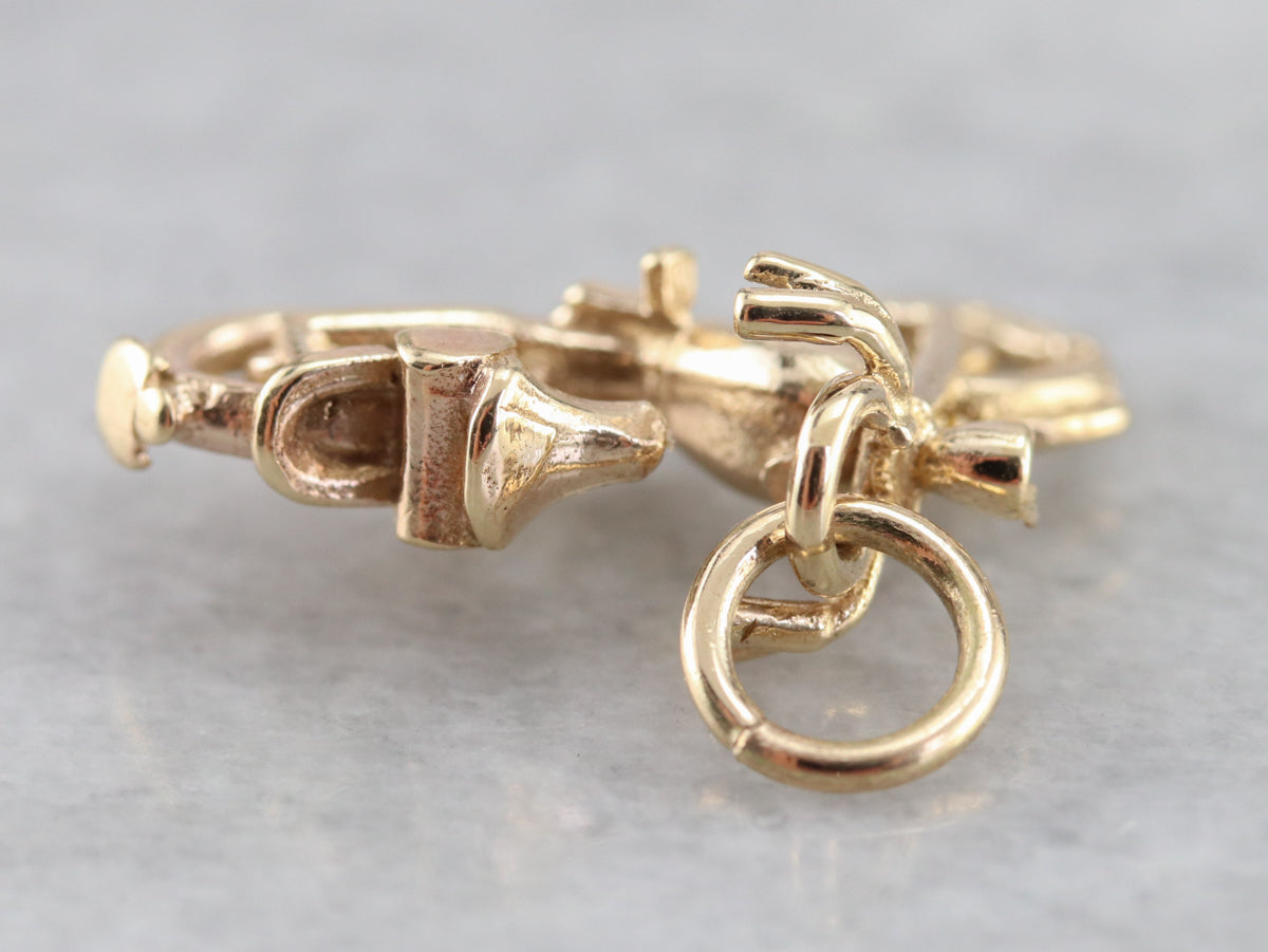 Gold Motorcycle Charm