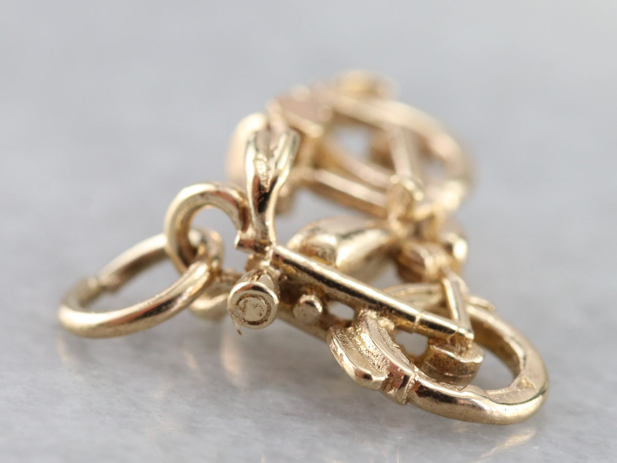 Gold Motorcycle Charm