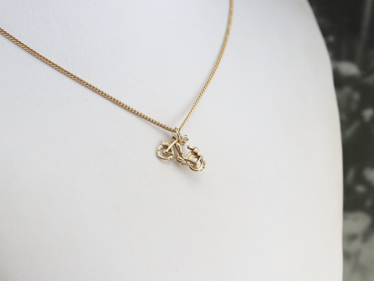 Gold Motorcycle Charm