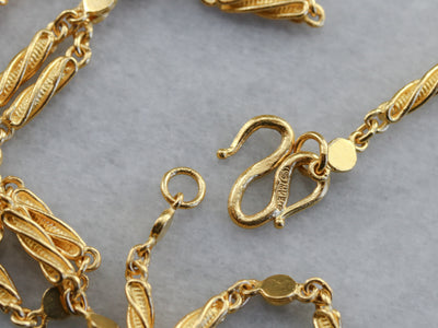 Vintage 22K Gold Decorative Link Chain