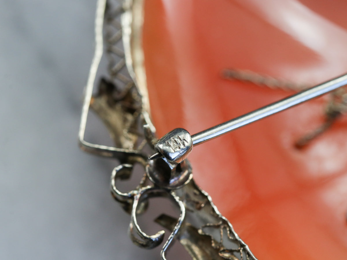 Vintage Diamond Cameo Brooch or Pendant