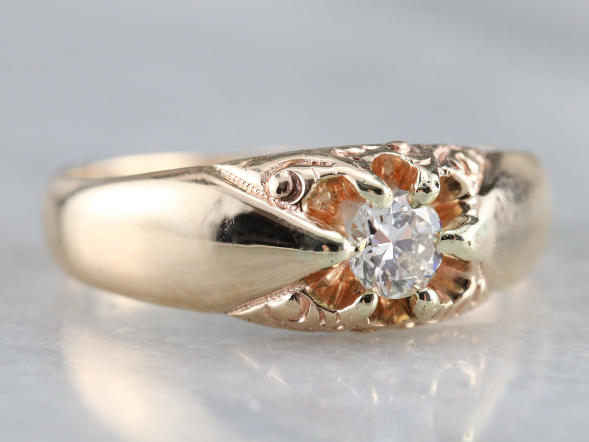 Victorian Diamond Belcher Ring