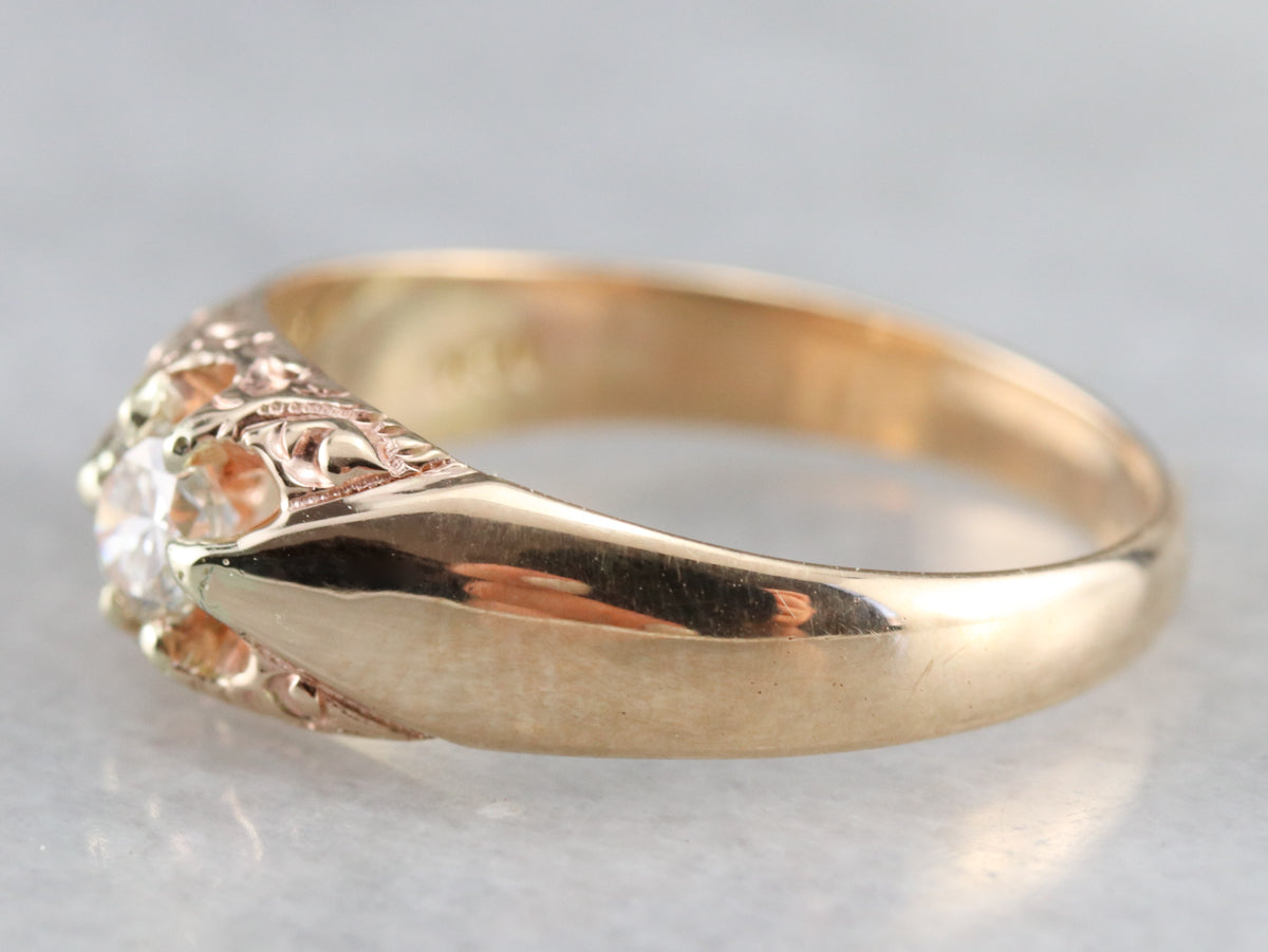 Victorian Diamond Belcher Ring