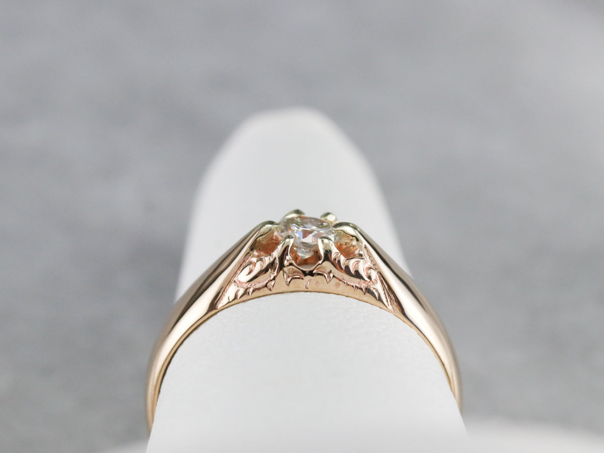 Victorian Diamond Belcher Ring