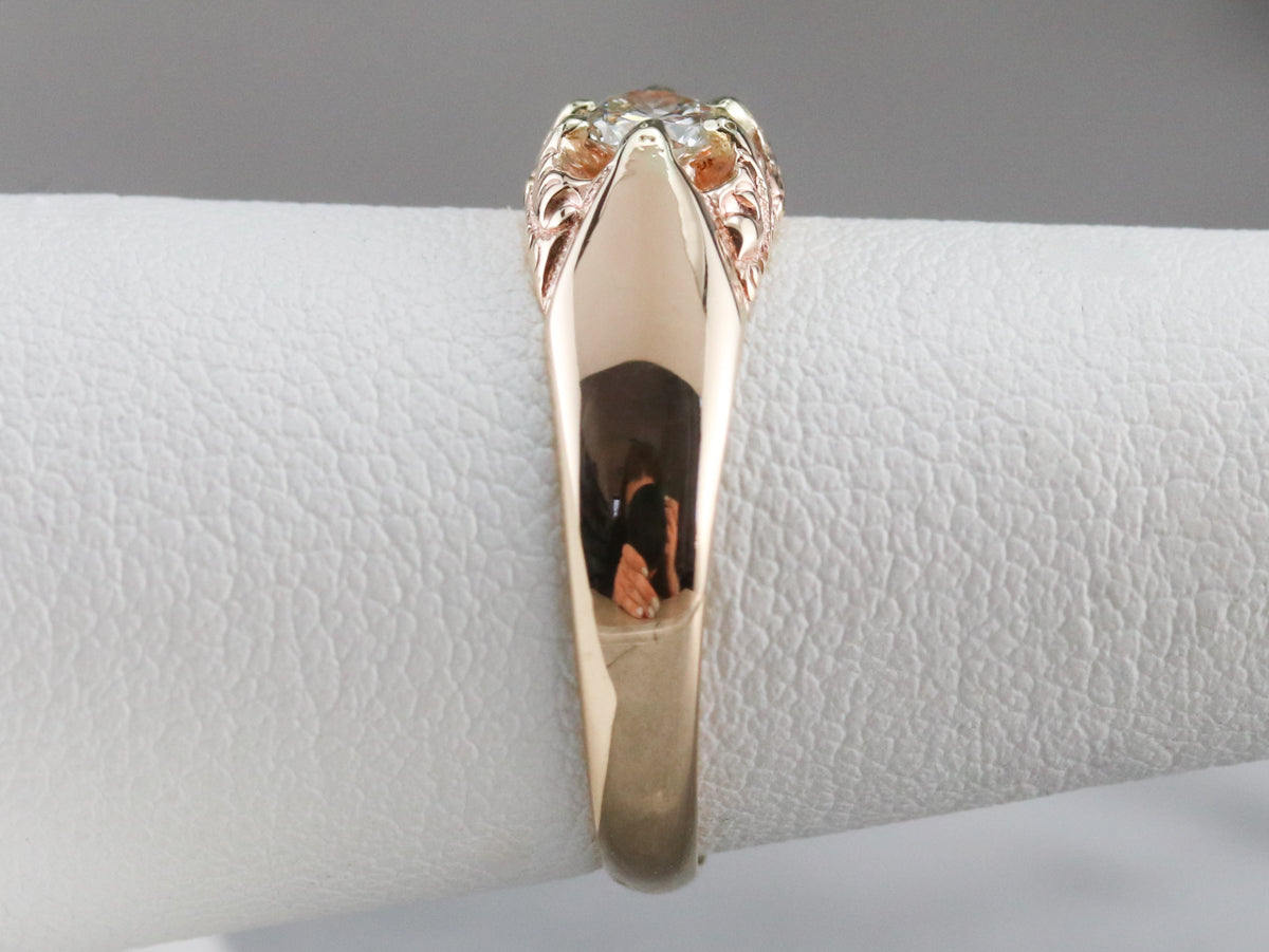 Victorian Diamond Belcher Ring