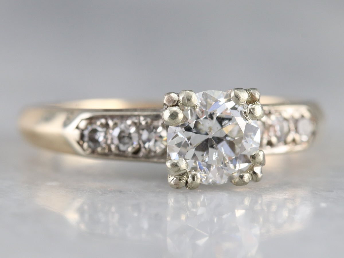 Old European Cut Diamond Engagement Ring