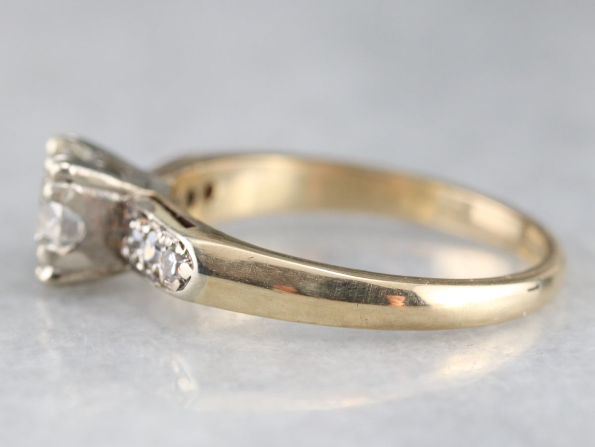 Old European Cut Diamond Engagement Ring