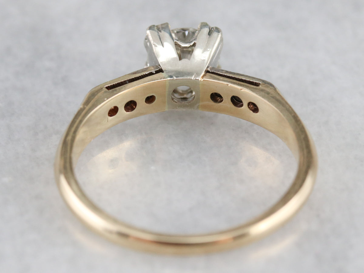 Old European Cut Diamond Engagement Ring