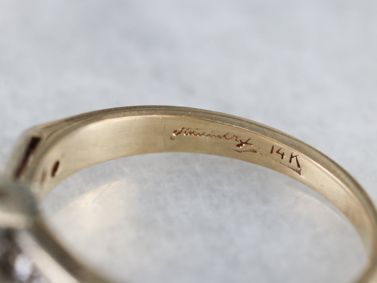 Old European Cut Diamond Engagement Ring