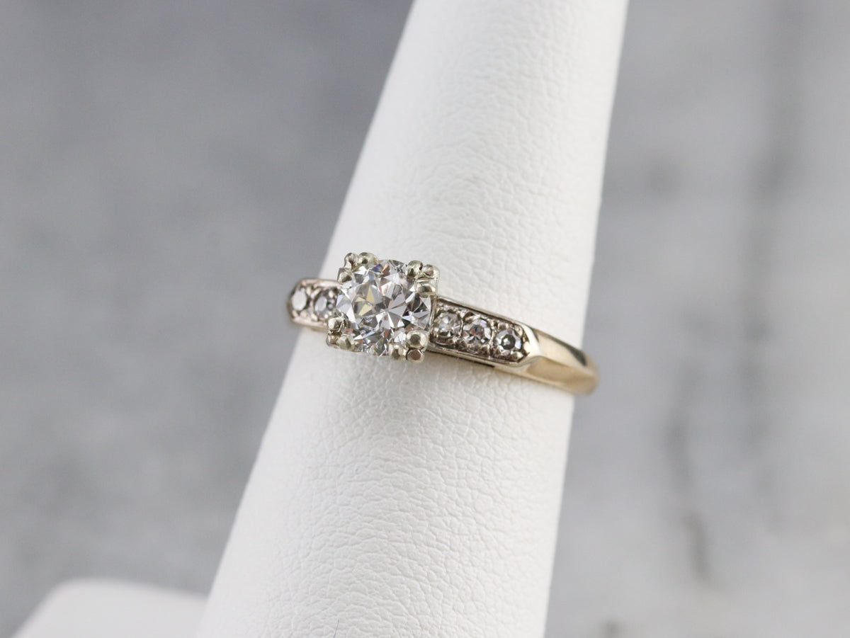 Old European Cut Diamond Engagement Ring