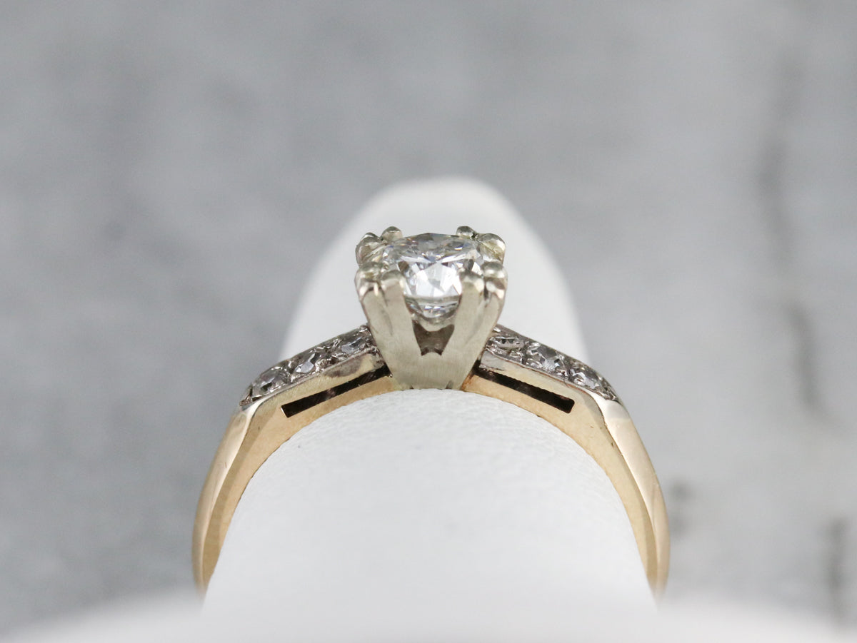 Old European Cut Diamond Engagement Ring