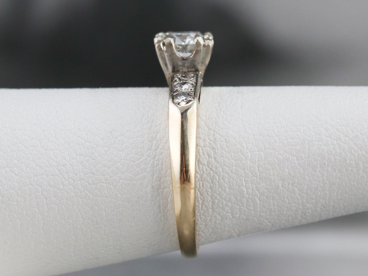 Old European Cut Diamond Engagement Ring