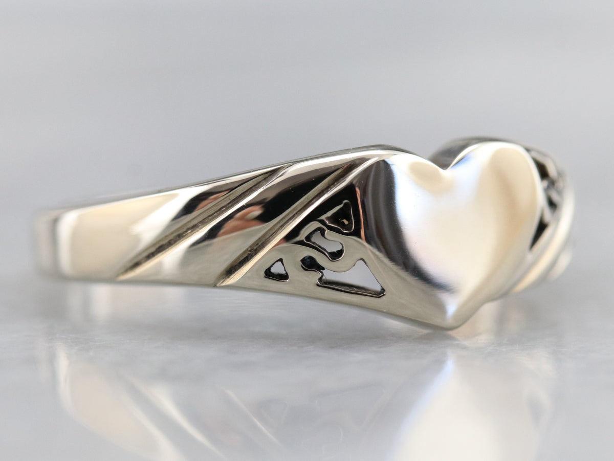 Sweetheart Gold Signet Ring