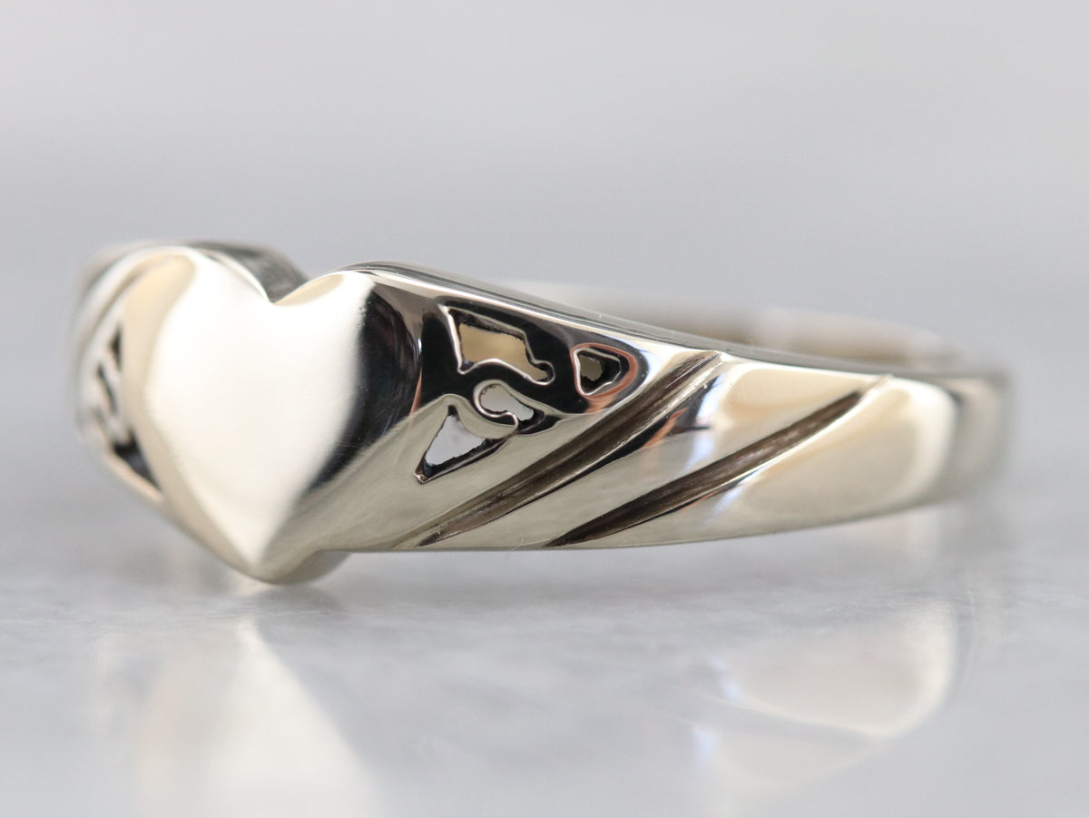Sweetheart Gold Signet Ring