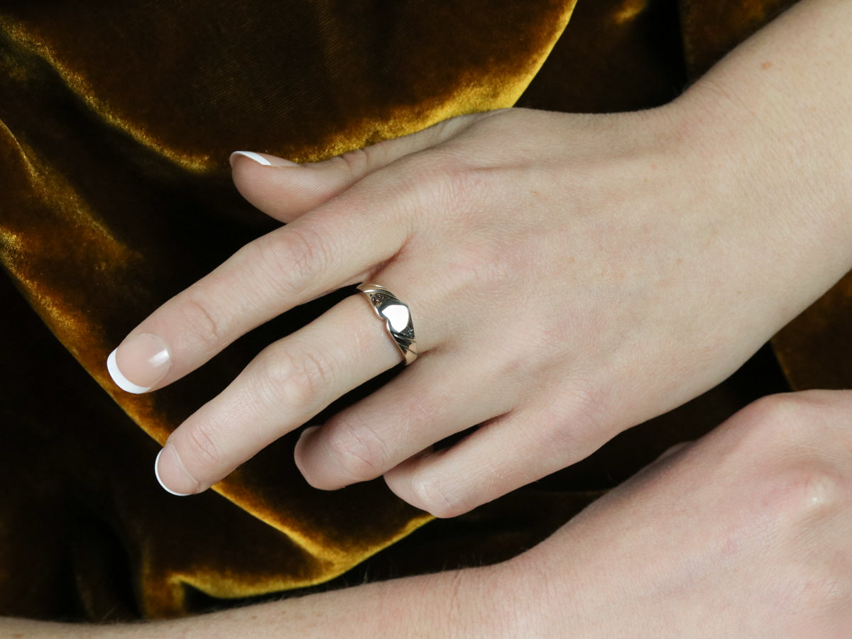 Sweetheart Gold Signet Ring