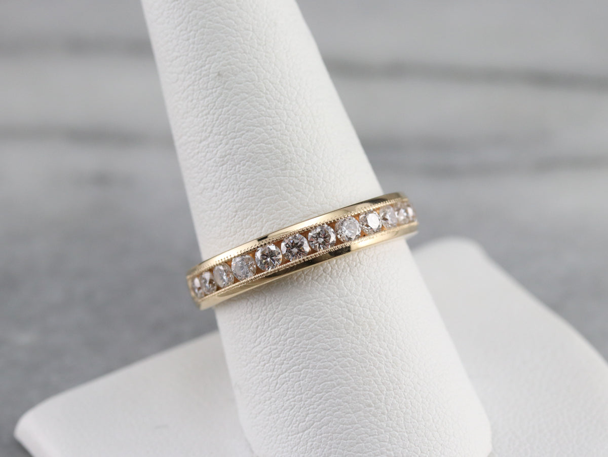 Channel Set Diamond Band