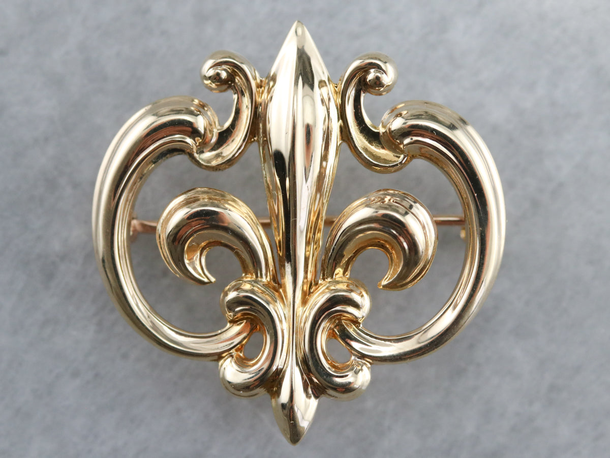 Vintage Fleur De Lis Watch Pin