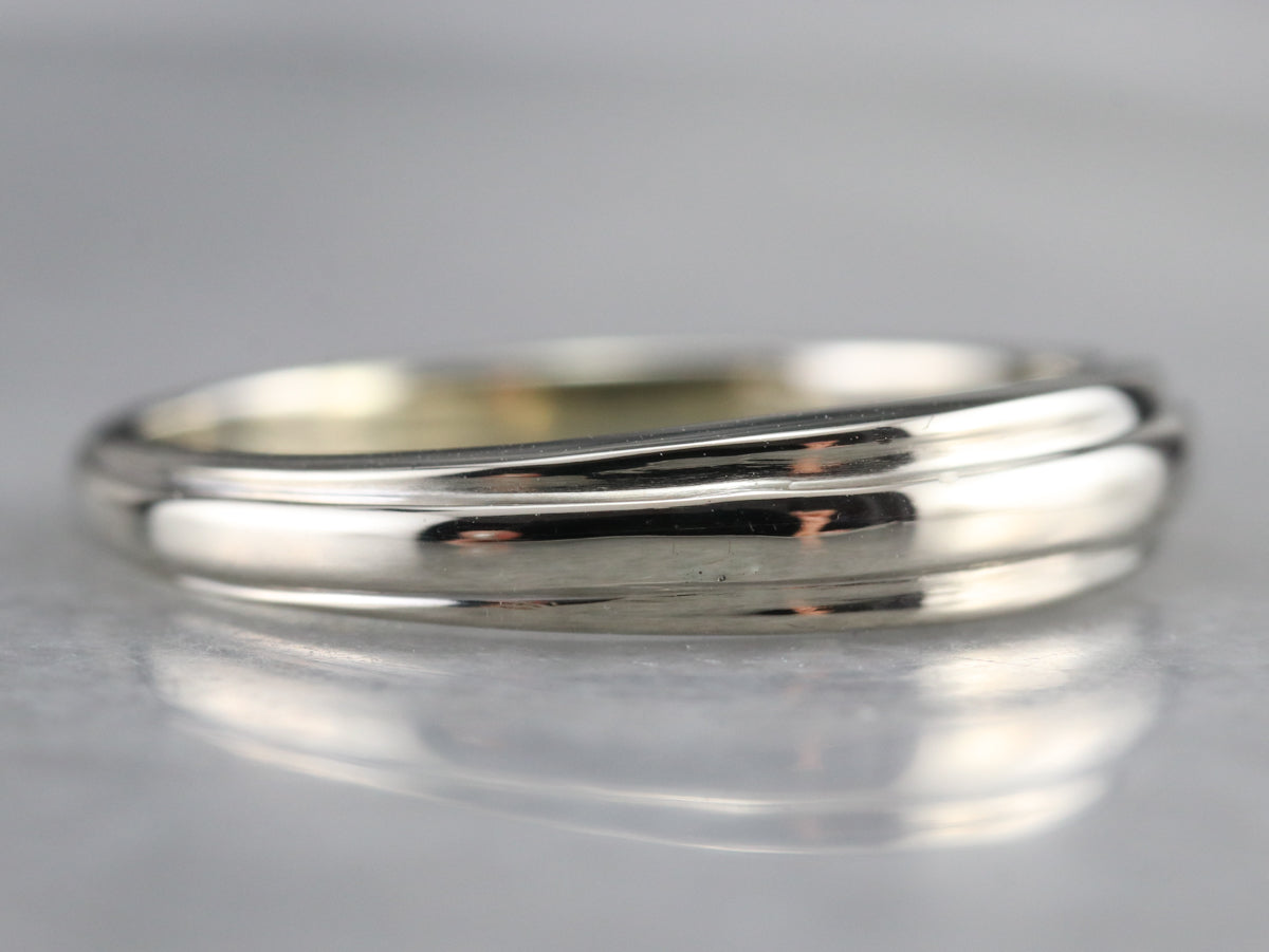 Sleek White Gold Band