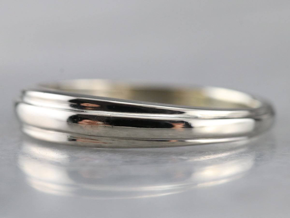 Sleek White Gold Band