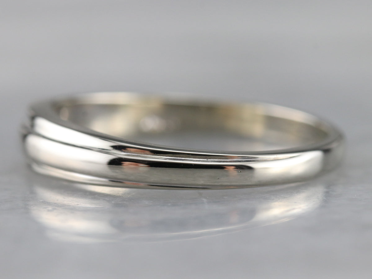 Sleek White Gold Band